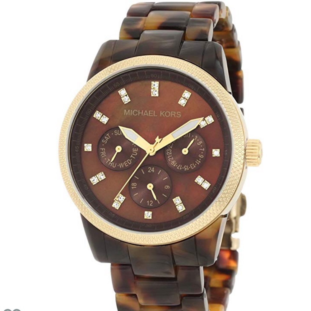 🍁🍂Michael Kors tortoiseshell watch-pre loved🍂🍁